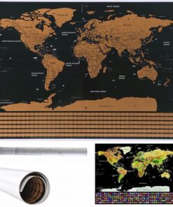 Скреч карта на Света за изтриване - Делукс