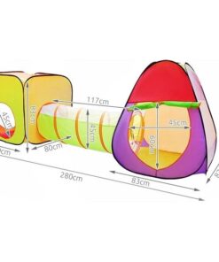 Детска палатка с тунел за преминаване