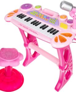 Детско електронно пиано с микрофон и столче