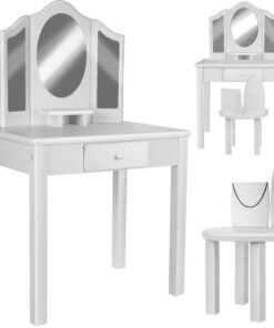 Дървена тоалетка за деца с огледало