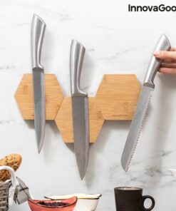 Магнитни държачи за ножове от бамбук InnovaGoods