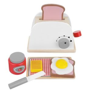 Детска дървена играчка тостер - аксесоар за детска кухня