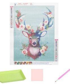 Диамантена мозайка-гоблен Елен с цветя