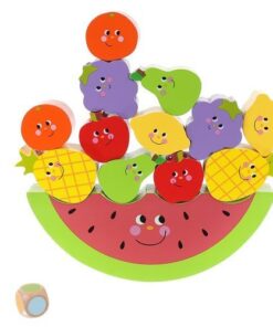 Дървена детска играчка диня с плодове