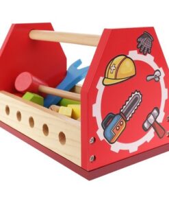 Дървена кутия с инструменти - детска играчка