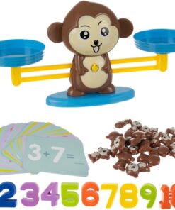 Играчка мерителна везна с маймунка и карти
