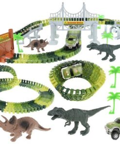 Автомобилна писта с динозаври - детска играчка
