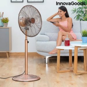 Вентилатор на стойка в меден цвят InnovaGoods