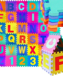 Детски пъзел-постелка с цифри и букви