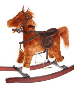 Детско конче-люлка в кафяв цвят - играчка за деца