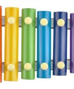 Дървен цветен ксилофон - детска играчка