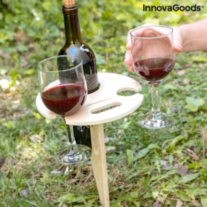 Дървена преносима маса за вино InnovaGoods