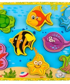 Дъска за магнитен риболов - детска играчка с рибки