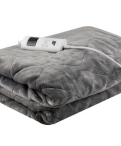 Електрическо одеяло в сиво за двама