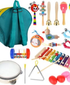 Комплект дървени музикални инструменти за деца