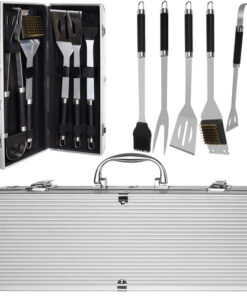 Комплект прибори за грил-барбекю в калъф