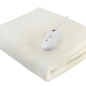 Меко електрическо одеяло в бял цвят