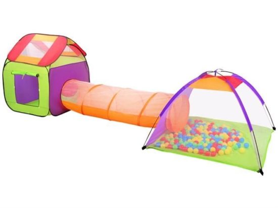 Палатка за деца - 2 къщички с тунел