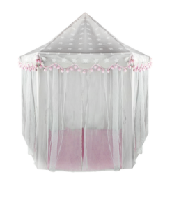 Палатка за деца в сиво и розово Kruzzel