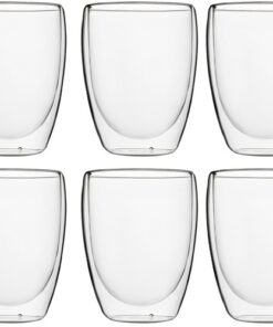 Комплект стъклени термо чаши - 6бр.