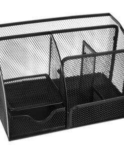 Метален органайзер в черно - моливник за бюро