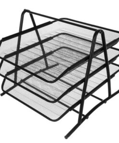 Метален органайзер за папки в черен цвят