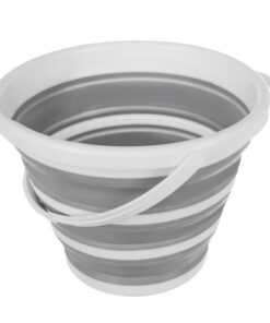 Сгъваема силиконова кофичка, 10L в бяло и сиво