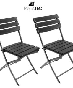 Сгъваеми градински столове в черен цвят