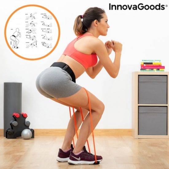 Спортен колан с ластици за упражнения InnovaGoods