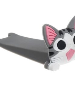 Стопер за врата - Коте в сиво и розово