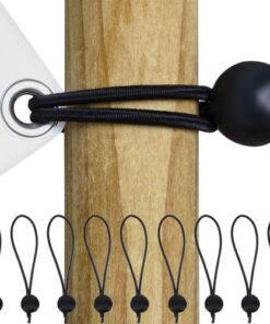 Стопери тип свински опашки за закрепване, в черно