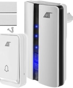 Водоустойчив безжичен звънец в бяло