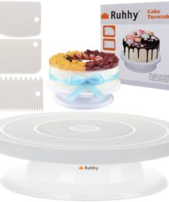 Въртящ се поднос-чиния за торти 2в1