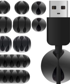 Органайзери за кабели сет от 10бр. в черно