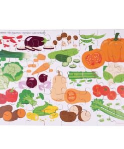 Голям пъзел Зеленчуци - дървен пъзел Bigjigs