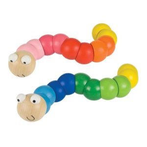 Гъвкаво цветно червейче - дървена играчка Bigjigs