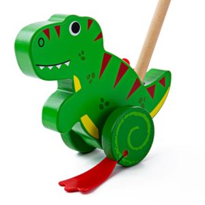 Детска играчка за бутане - Динозавър Bigjigs