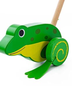 Детска играчка за бутане - Жабка Bigjigs