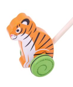 Детска играчка за бутане - Тигър Bigjigs