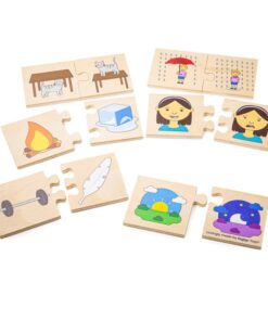 Детски пъзел Противоположности - дървен пъзел Bigjigs