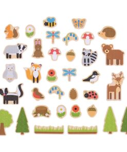 Bigjigs - Дървени магнити - Гора