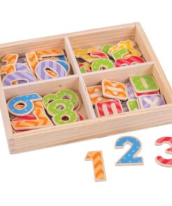 Детски дървени магнитни цифри и знаци Bigjigs