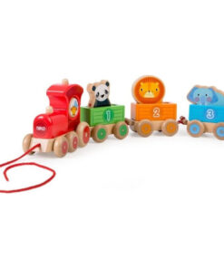 Детско дървено влакче за дърпане Джунгла Bigjigs