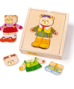 Дървен пъзел мече Мисис Беър Bigjigs