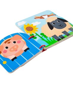 Дървена бебешка книжка Ферма Bigjigs