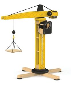 Дървена играчка за деца въртящ се кран Bigjigs