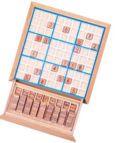 Дървена настолна игра за деца Судоку Bigjigs
