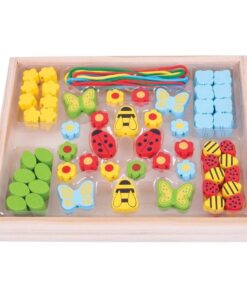 Дървена низанка с мъниста - Градина Bigjigs