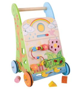 Дървена проходилка за деца Цветя 6 в 1 Bigjigs