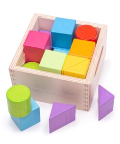 Дървени детски блокчета Геометрични фигури Bigjigs